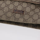 GUCCI GG Supreme Shoulder Bag PVC Beige Silver 141626 Auth 208159-8