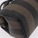 FENDI Pecan Hand Bag PVC Brown Gold Tone Auth 208160V-15