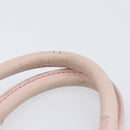 Christian Dior Cannage Lady Dior Hand Bag Lamb Skin Pink Silver Auth 208161-9