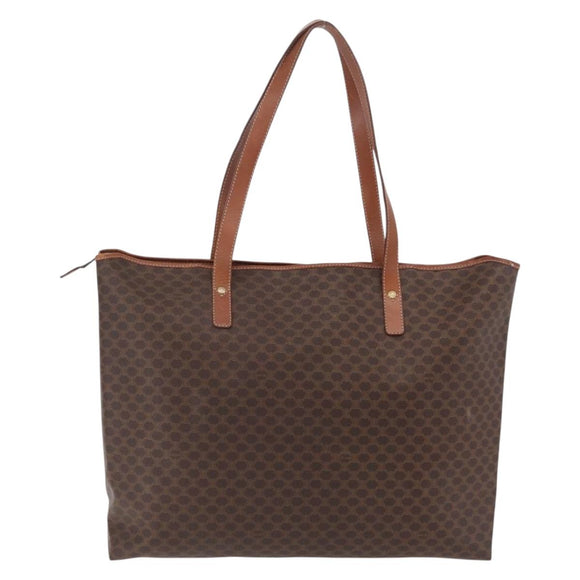 CELINE Macadam Tote Bag PVC Brown Auth 208166