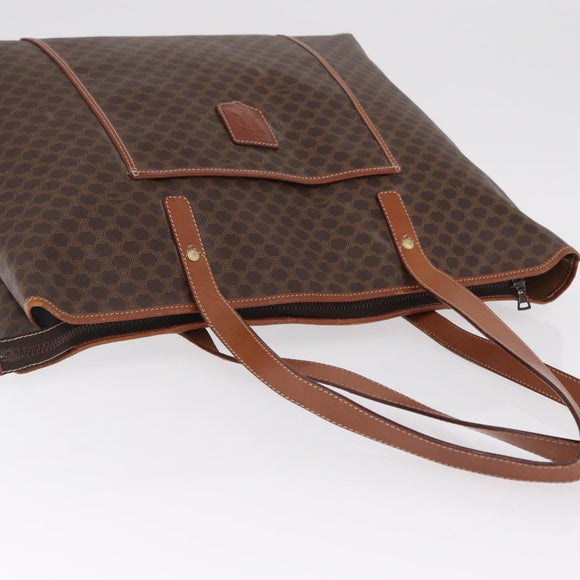 CELINE Macadam Tote Bag PVC Brown Auth 208166