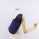Balenciaga Body Bag Canvas Blue Silver 433625 Auth 208167V-25