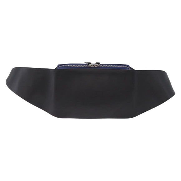 Balenciaga Body Bag Canvas Blue Silver 433625 Auth 208167V