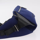 Balenciaga Body Bag Canvas Blue Silver 433625 Auth 208167V-4