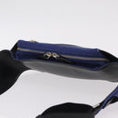 Balenciaga Body Bag Canvas Blue Silver 433625 Auth 208167V-6
