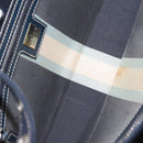 FENDI Mamma Baguette Shoulder Bag Canvas Navy Silver Auth 208169V-21