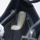 FENDI Mamma Baguette Shoulder Bag Canvas Navy Silver Auth 208169V-23