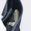 FENDI Mamma Baguette Shoulder Bag Canvas Navy Silver Auth 208169V-26