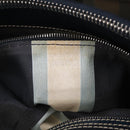 FENDI Mamma Baguette Shoulder Bag Canvas Navy Silver Auth 208169V-29
