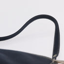 FENDI Mamma Baguette Shoulder Bag Canvas Navy Silver Auth 208169V-8