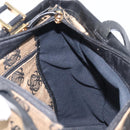 LOEWE Hand Bag Canvas Beige Gold Tone Auth 208170-21