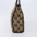 LOEWE Hand Bag Canvas Beige Gold Tone Auth 208170-4