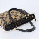 LOEWE Hand Bag Canvas Beige Gold Tone Auth 208170-8