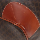 CELINE Macadam Boston Bag PVC Brown Gold Tone Auth 208171V-15