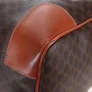 CELINE Macadam Boston Bag PVC Brown Gold Tone Auth 208171V-16