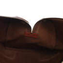CELINE Macadam Boston Bag PVC Brown Gold Tone Auth 208171V-21
