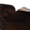 CELINE Macadam Boston Bag PVC Brown Gold Tone Auth 208171V-22
