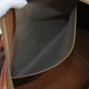 CELINE Macadam Boston Bag PVC Brown Gold Tone Auth 208171V-24