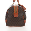 CELINE Macadam Boston Bag PVC Brown Gold Tone Auth 208171V-3