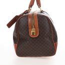 CELINE Macadam Boston Bag PVC Brown Gold Tone Auth 208171V-4