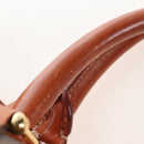 CELINE Macadam Boston Bag PVC Brown Gold Tone Auth 208171V-9