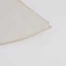 CELINE Clutch Bag Leather White Gold Tone Auth 208173-4