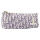 Christian Dior Trotter Pouch PVC Purple Silver Auth 208174-1