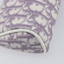 Christian Dior Trotter Pouch PVC Purple Silver Auth 208174-16