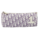Christian Dior Trotter Pouch PVC Purple Silver Auth 208174-13