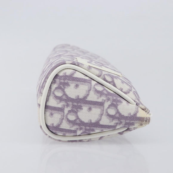 Christian Dior Trotter Pouch PVC Purple Silver Auth 208174