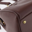 Coach Boston Bag Leather Brown Gold Tone Auth 208188-9