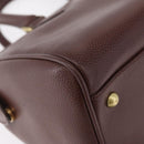 Coach Boston Bag Leather Brown Gold Tone Auth 208188-16