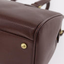 Coach Boston Bag Leather Brown Gold Tone Auth 208188-17
