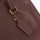 Coach Boston Bag Leather Brown Gold Tone Auth 208188-10
