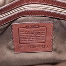 Coach Boston Bag Leather Brown Gold Tone Auth 208188-12