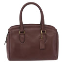 Coach Boston Bag Leather Brown Gold Tone Auth 208188-13