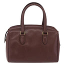 Coach Boston Bag Leather Brown Gold Tone Auth 208188-2
