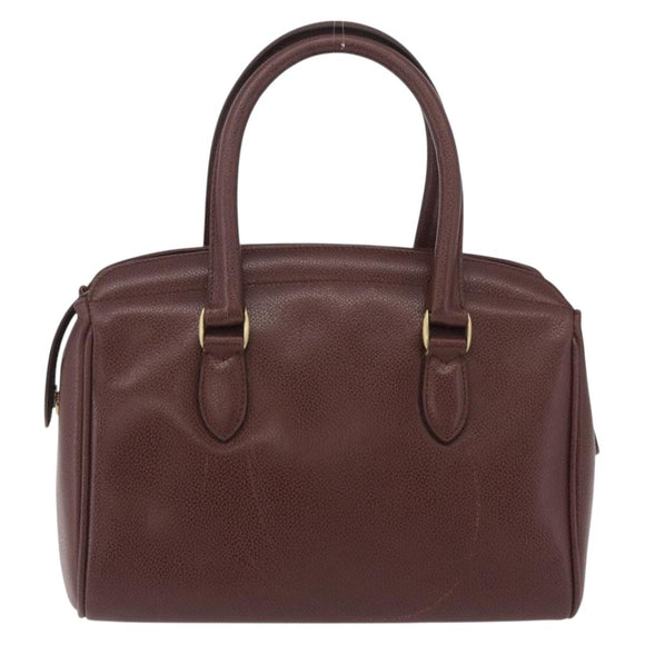 Coach Boston Bag Leather Brown Gold Tone Auth 208188