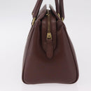Coach Boston Bag Leather Brown Gold Tone Auth 208188-5