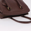Coach Boston Bag Leather Brown Gold Tone Auth 208188-7