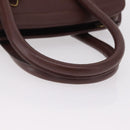Coach Boston Bag Leather Brown Gold Tone Auth 208188-8