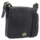 Coach Shoulder Bag Leather Black Gold Tone Auth 208189A-1