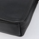 Coach Shoulder Bag Leather Black Gold Tone Auth 208189A-10