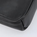 Coach Shoulder Bag Leather Black Gold Tone Auth 208189A-15