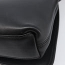 Coach Shoulder Bag Leather Black Gold Tone Auth 208189A-16