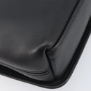 Coach Shoulder Bag Leather Black Gold Tone Auth 208189A-17