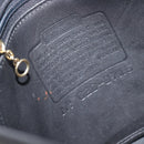 Coach Shoulder Bag Leather Black Gold Tone Auth 208189A-12