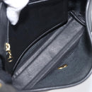Coach Shoulder Bag Leather Black Gold Tone Auth 208189A-11