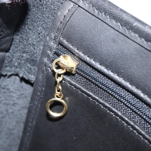 Coach Shoulder Bag Leather Black Gold Tone Auth 208189A
