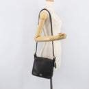 Coach Shoulder Bag Leather Black Gold Tone Auth 208189A-25